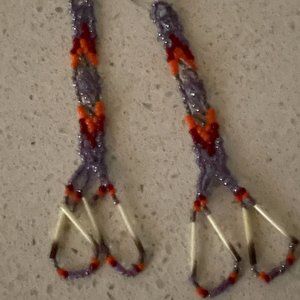 Handmade Beaded Multi-Colored Beaded earrings